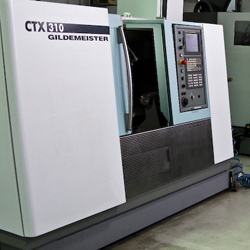 CTX 310 Glidemeister CNC Lathe: 14.5″ swing by 17.5″ between centres, 6,000 rpm spindle & 12 position tool turret