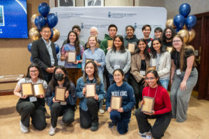 Recipients of the EngSoc Awards with Dean Yip